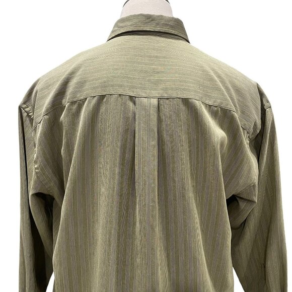 Feldini 2XL Button Down Shirt Striped Rayon Blend Casual Relaxed Fit Classic - Picture 8 of 8